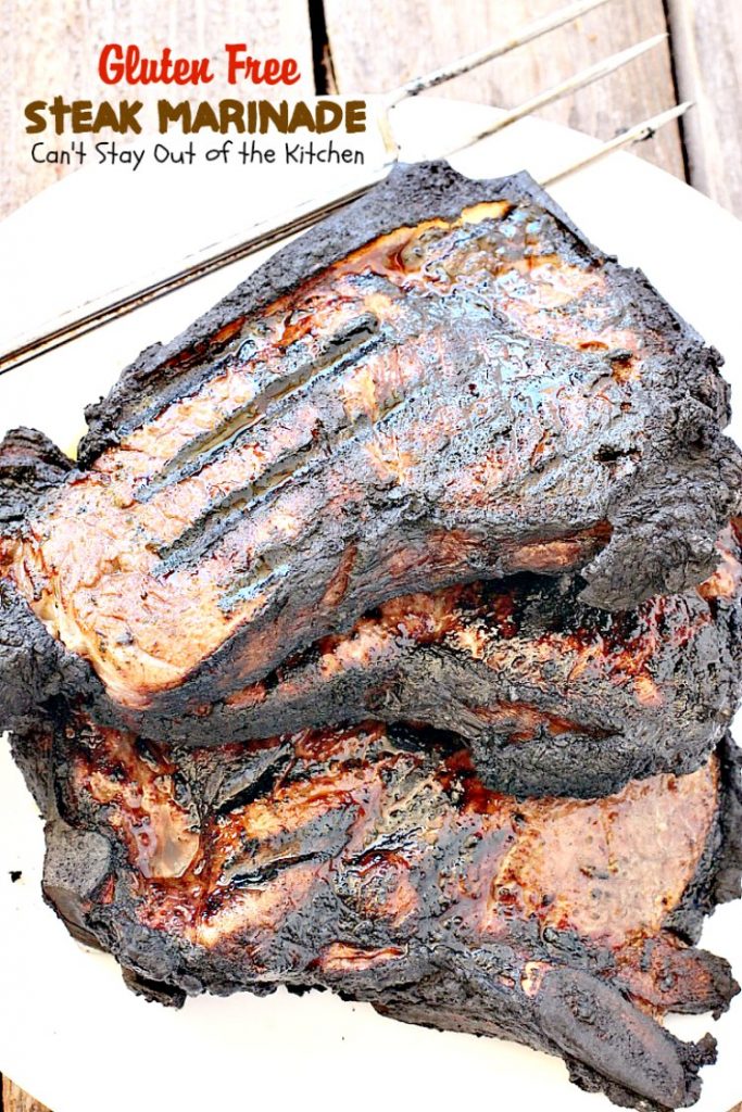 Gluten Free Steak Marinade | Can't Stay Out of the Kitchen | delicious #glutenfree marinade for #steaks, #fish, #pork or #chicken.