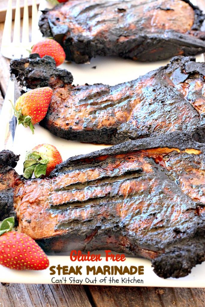 Gluten Free Steak Marinade | Can't Stay Out of the Kitchen | delicious #glutenfree marinade for #steaks, #fish, #pork or #chicken.