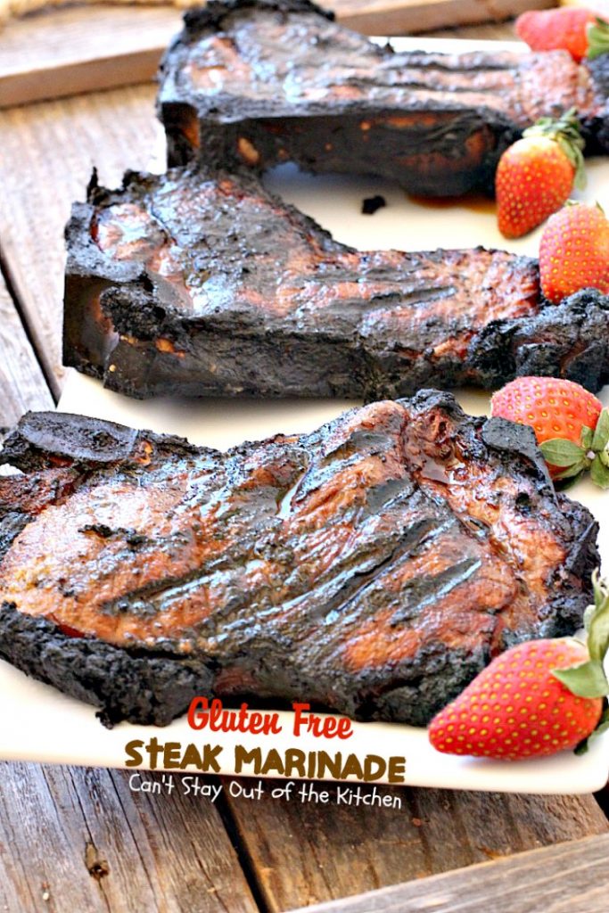 Gluten Free Steak Marinade | Can't Stay Out of the Kitchen | delicious #glutenfree marinade for #steaks, #fish, #pork or #chicken.