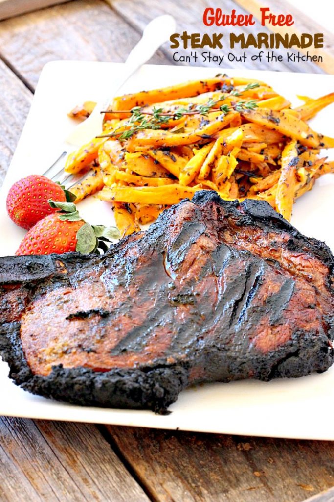 Gluten Free Steak Marinade | Can't Stay Out of the Kitchen | delicious #glutenfree marinade for #steaks, #fish, #pork or #chicken.