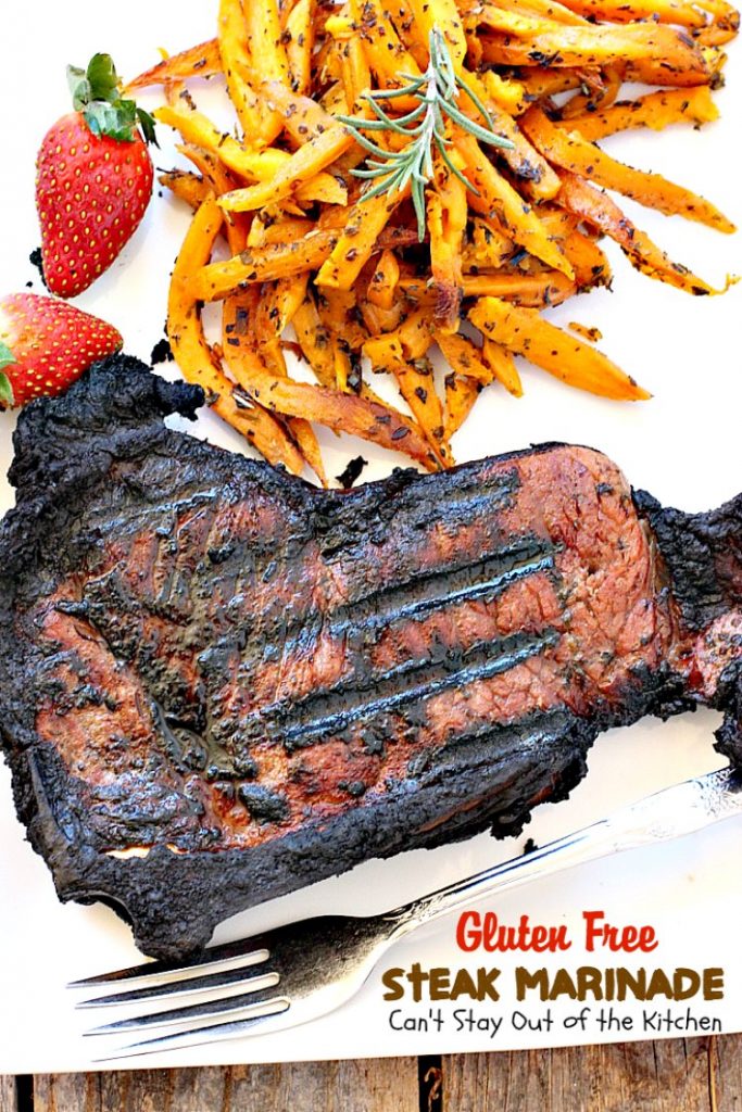 Gluten Free Steak Marinade | Can't Stay Out of the Kitchen | delicious #glutenfree marinade for #steaks, #fish, #pork or #chicken.