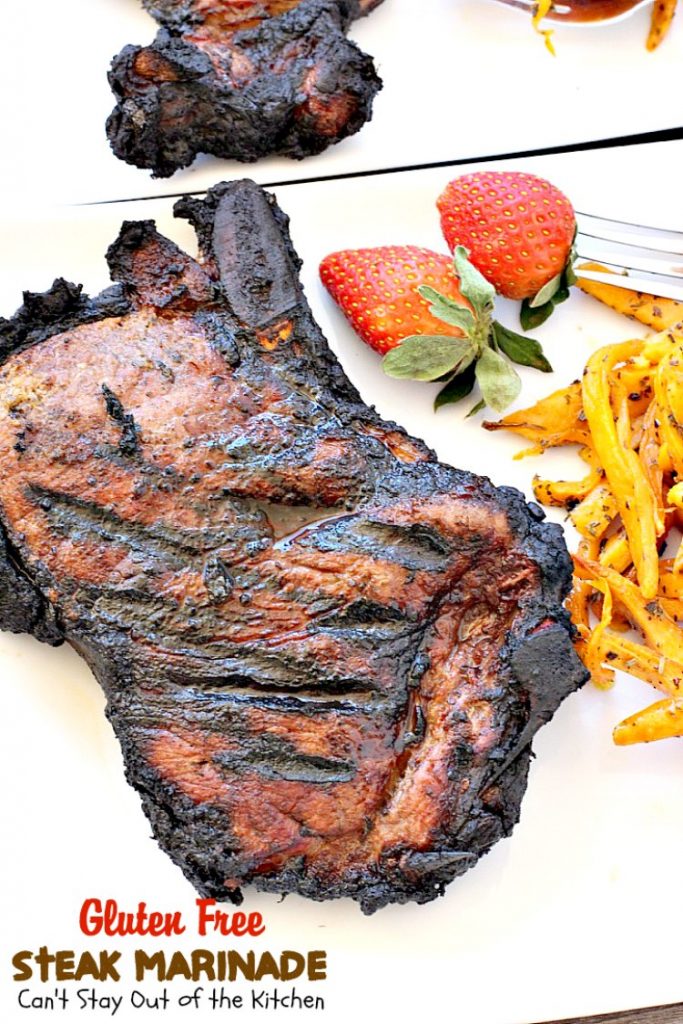 Gluten Free Steak Marinade | Can't Stay Out of the Kitchen | delicious #glutenfree marinade for #steaks, #fish, #pork or #chicken.