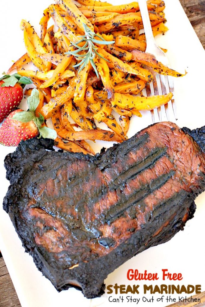 Gluten Free Steak Marinade | Can't Stay Out of the Kitchen | delicious #glutenfree marinade for #steaks, #fish, #pork or #chicken.