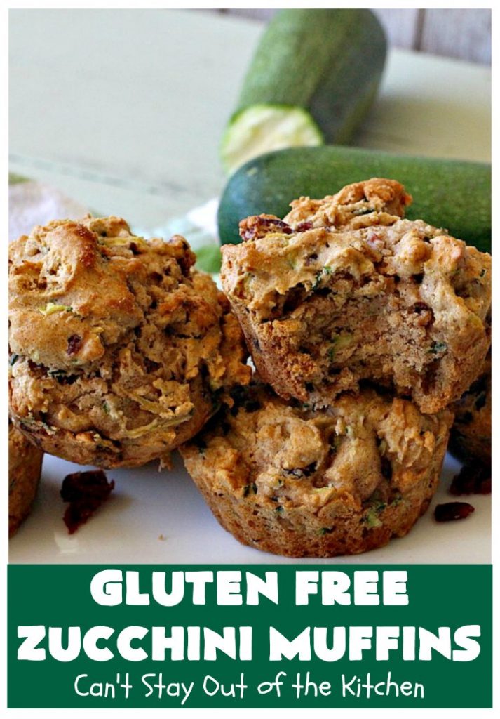 Gluten Free Zucchini Muffins | Can't Stay Out of the Kitchen | these #healthy, #GlutenFree #muffins are outrageously good! Filled with #zucchini, #DriedCranberries & #walnuts and just explode in taste. #ZucchiniMuffins #breakfast #Holiday #HolidayBreakfast #GlutenFreeZucchiniMuffins
