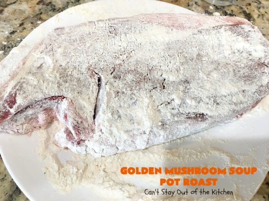 Golden Mushroom Soup Pot Roast | Can't Stay Out of the Kitchen | this #PotRoast #recipe has always been a family favorite. It uses a can of #CampbellsGoldenMushroomSoup which exponentially amps up the flavors & makes this a comfort food entree everyone loves. #beef #BeefPotRoast #potatoes #carrots #GoldenMushroomSoup #GoldenMushroomSoupPotRoast
