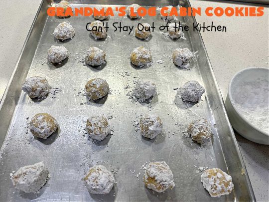 Grandma's Log Cabin Cookies | Can't Stay Out of the Kitchen | Cure your sweet tooth cravings with this vintage #cookie #recipe. It tastes like a #ShortbreadCookie since it's soft and puffy in texture. It's filled with #OrangeZest & #LemonJuice & absolutely delightful for #holiday #baking. Excellent for a #ChristmasCookieExchange, #tailgating or #Christmas parties, & sharing with family & friends. #dessert #HolidayDessert #OrangeDessert #LogCabinCookies #GrandmasLogCabinCookies
