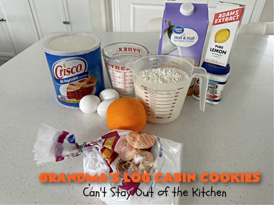 Grandma's Log Cabin Cookies | Can't Stay Out of the Kitchen | Cure your sweet tooth cravings with this vintage #cookie #recipe. It tastes like a #ShortbreadCookie since it's soft and puffy in texture. It's filled with #OrangeZest & #LemonJuice & absolutely delightful for #holiday #baking. Excellent for a #ChristmasCookieExchange, #tailgating or #Christmas parties, & sharing with family & friends. #dessert #HolidayDessert #OrangeDessert #LogCabinCookies #GrandmasLogCabinCookies
