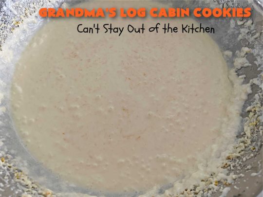 Grandma's Log Cabin Cookies | Can't Stay Out of the Kitchen | Cure your sweet tooth cravings with this vintage #cookie #recipe. It tastes like a #ShortbreadCookie since it's soft and puffy in texture. It's filled with #OrangeZest & #LemonJuice & absolutely delightful for #holiday #baking. Excellent for a #ChristmasCookieExchange, #tailgating or #Christmas parties, & sharing with family & friends. #dessert #HolidayDessert #OrangeDessert #LogCabinCookies #GrandmasLogCabinCookies