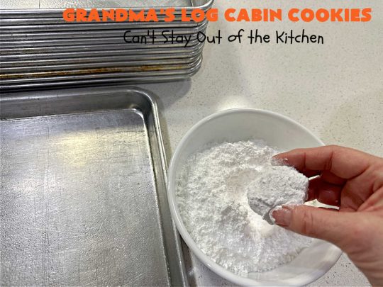 Grandma's Log Cabin Cookies | Can't Stay Out of the Kitchen | Cure your sweet tooth cravings with this vintage #cookie #recipe. It tastes like a #ShortbreadCookie since it's soft and puffy in texture. It's filled with #OrangeZest & #LemonJuice & absolutely delightful for #holiday #baking. Excellent for a #ChristmasCookieExchange, #tailgating or #Christmas parties, & sharing with family & friends. #dessert #HolidayDessert #OrangeDessert #LogCabinCookies #GrandmasLogCabinCookies