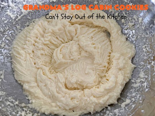 Grandma's Log Cabin Cookies | Can't Stay Out of the Kitchen | Cure your sweet tooth cravings with this vintage #cookie #recipe. It tastes like a #ShortbreadCookie since it's soft and puffy in texture. It's filled with #OrangeZest & #LemonJuice & absolutely delightful for #holiday #baking. Excellent for a #ChristmasCookieExchange, #tailgating or #Christmas parties, & sharing with family & friends. #dessert #HolidayDessert #OrangeDessert #LogCabinCookies #GrandmasLogCabinCookies