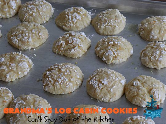 Grandma's Log Cabin Cookies | Can't Stay Out of the Kitchen | Cure your sweet tooth cravings with this vintage #cookie #recipe. It tastes like a #ShortbreadCookie since it's soft and puffy in texture. It's filled with #OrangeZest & #LemonJuice & absolutely delightful for #holiday #baking. Excellent for a #ChristmasCookieExchange, #tailgating or #Christmas parties, & sharing with family & friends. #dessert #HolidayDessert #OrangeDessert #LogCabinCookies #GrandmasLogCabinCookies