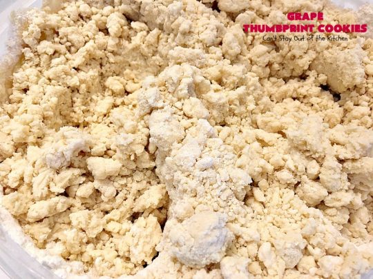 Grape Thumbprint Cookies | Can't Stay Out of the Kitchen | these amazing #cookies are filled with #grape jam & glazed with a powdered sugar icing. They're wonderful for any kind of #holiday or special occasion #baking. #dessert