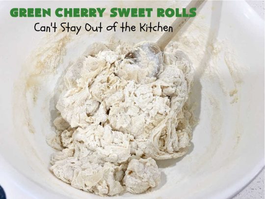 Green Cherry Sweet Rolls | Can't Stay Out of the Kitchen | These fantastic #SweetRolls will knock your socks off! No kidding. They're perfect for a #holiday #breakfast like #Thanksgiving #Christmas or #NewYearsDay. If you want to wow your family and friends, serve up a batch of these rolls. They'll be drooling from the first bite! #almond #cherries #GreenCherries #CherrySweetRolls #ParadiseFruitCompany #ParadiseCandiedFryit #HolidayBreakfast #GreenCherrySweetRolls