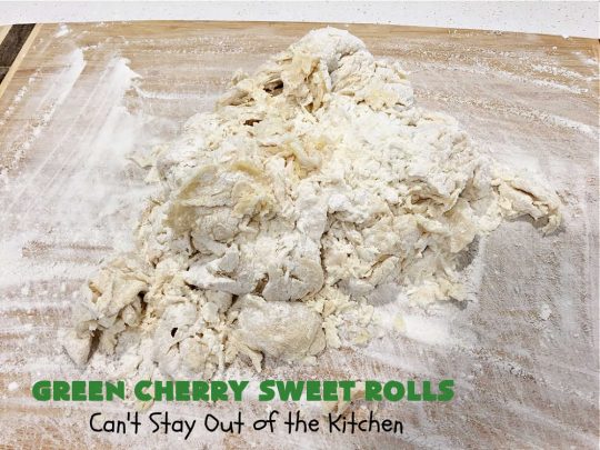 Green Cherry Sweet Rolls | Can't Stay Out of the Kitchen | These fantastic #SweetRolls will knock your socks off! No kidding. They're perfect for a #holiday #breakfast like #Thanksgiving #Christmas or #NewYearsDay. If you want to wow your family and friends, serve up a batch of these rolls. They'll be drooling from the first bite! #almond #cherries #GreenCherries #CherrySweetRolls #ParadiseFruitCompany #ParadiseCandiedFryit #HolidayBreakfast #GreenCherrySweetRolls