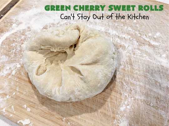 Green Cherry Sweet Rolls | Can't Stay Out of the Kitchen | These fantastic #SweetRolls will knock your socks off! No kidding. They're perfect for a #holiday #breakfast like #Thanksgiving #Christmas or #NewYearsDay. If you want to wow your family and friends, serve up a batch of these rolls. They'll be drooling from the first bite! #almond #cherries #GreenCherries #CherrySweetRolls #ParadiseFruitCompany #ParadiseCandiedFryit #HolidayBreakfast #GreenCherrySweetRolls