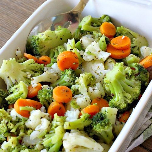 Grilled Herb Vegetables | Can't Stay Out of the Kitchen | this quick & easy 5-ingredient #recipe can be ready to serve in 20 minutes! Tasty, delicious way to prepare #vegetables especially if you have the grill going. #carrots #Broccoli #Cauliflower #Healthy, #vegan #LowCalorie #GlutenFree #GrilledHerbVegetables