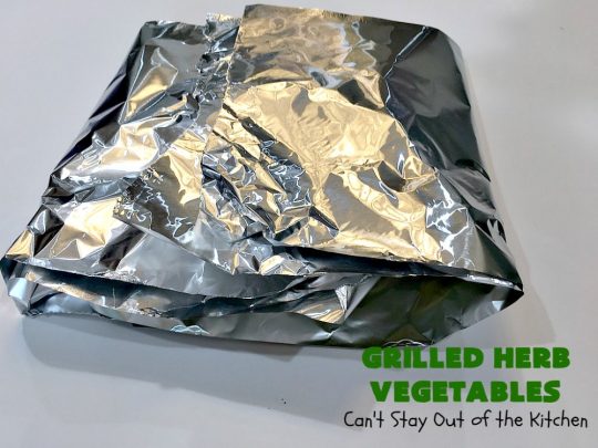 Grilled Herb Vegetables | Can't Stay Out of the Kitchen | this quick & easy 5-ingredient #recipe can be ready to serve in 20 minutes! Tasty, delicious way to prepare #vegetables especially if you have the grill going. #carrots #Broccoli #Cauliflower #Healthy, #vegan #LowCalorie #GlutenFree #GrilledHerbVegetables