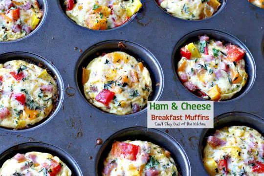 Ham and Cheese Breakfast Muffins | Can't Stay Out of the Kitchen | these #breakfast #muffins are so scrumptious. They're great for on-the-go breakfasts, too. #ham #eggs #cheese #hashbrowns #glutenfree