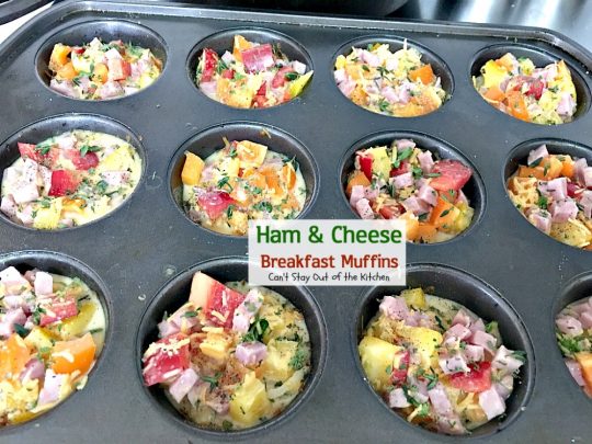 Ham and Cheese Breakfast Muffins | Can't Stay Out of the Kitchen | these #breakfast #muffins are so scrumptious. They're great for on-the-go breakfasts, too. #ham #eggs #cheese #hashbrowns #glutenfree