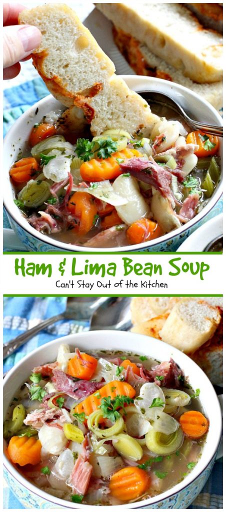 Ham and Lima Bean Soup | Can't Stay Out of the Kitchen