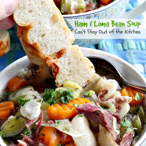 Ham and Lima Bean Soup | Can't Stay Out of the Kitchen