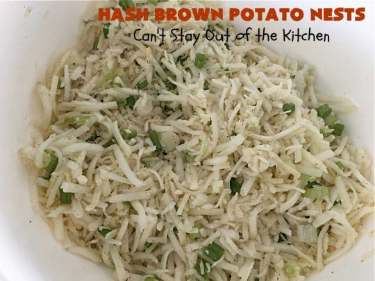 Hash Brown Potato Nests | Can't Stay Out of the Kitchen | these adorable #potato nests are marvelous for weekend, company or a #holiday #breakfast. They're simple to make & are baked in muffin tins. Excellent side for a #HolidayBreakfast. #GlutenFree #ParmesanCheese #HashBrowns #HashBrownPotatoNestsHash Brown Potato Nests | Can't Stay Out of the Kitchen | these adorable #potato nests are marvelous for weekend, company or a #holiday #breakfast. They're simple to make & are baked in muffin tins. Excellent side for a #HolidayBreakfast. #GlutenFree #ParmesanCheese #HashBrowns #HashBrownPotatoNests