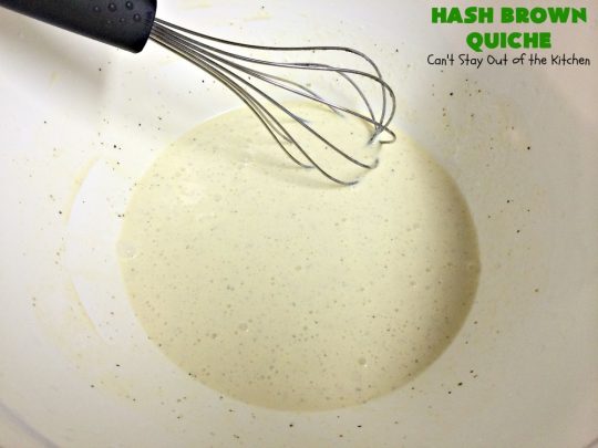 Hash Brown Quiche | Can't Stay Out of the Kitchen | this easy #quiche #recipe uses a #hashbrown crust. It's terrific for a #holiday #breakfast. #ham #cheddarcheese #glutenfree #pork #glutenfreequiche #HolidayBreakfast