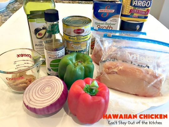 Hawaiian Chicken | Can't Stay Out of the Kitchen | this quick & easy #chicken dish has always been one of our favorites. It takes only about 30 minutes to prepare making it great for week night meals. #pineapple #Hawaiian #glutenfree