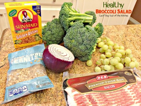 Healthy Broccoli Salad | Can't Stay Out of the Kitchen | delicious yet healthier version of the traditional #broccoli #salad. This one uses #Greekyogurt. 