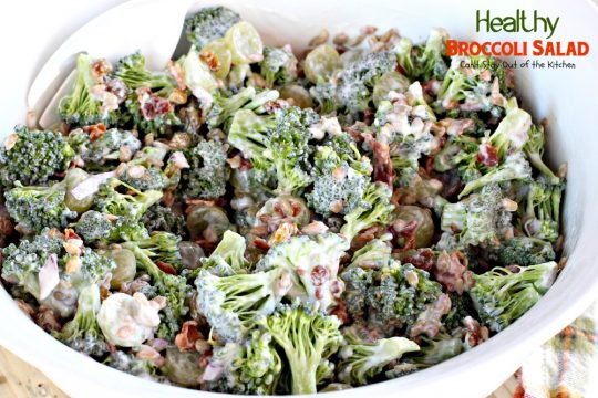 Healthy Broccoli Salad | Can't Stay Out of the Kitchen | delicious yet healthier version of the traditional #broccoli #salad. This one uses #Greekyogurt. 
