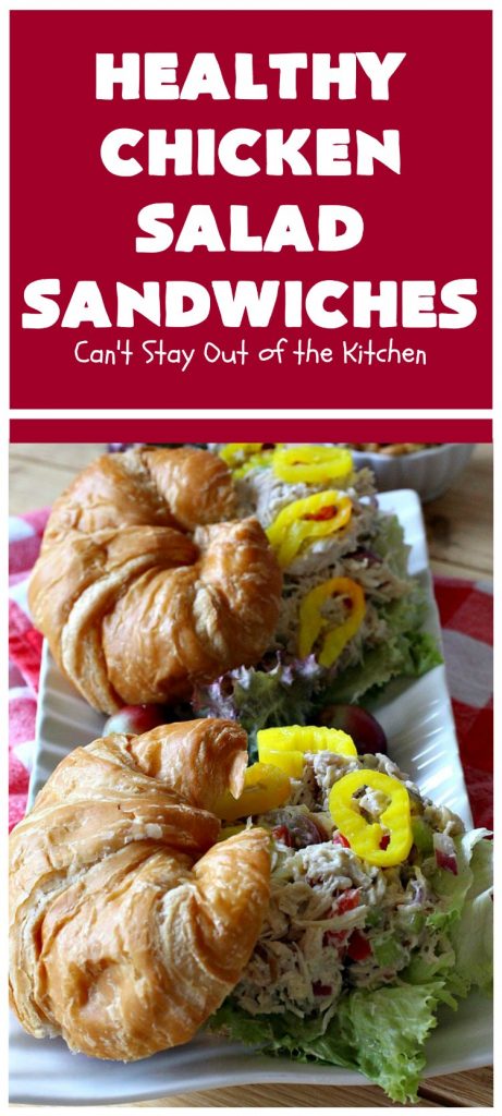 Healthy Chicken Salad Sandwiches | Can't Stay Out of the Kitchen | these amazing #ChickenSalad #sandwiches include #grapes, #walnuts & #IcelandicSkyrYogurt instead of mayonnaise! This healthier version of #ChickenSaladSandwiches is perfect for #tailgating parties or lunches. Our company drooled over them! #healthy #HealthyChickenSaladSandwiches #NoMayonnaiseChickenSalad