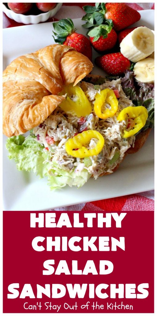 Healthy Chicken Salad Sandwiches | Can't Stay Out of the Kitchen | these amazing #ChickenSalad #sandwiches include #grapes, #walnuts & #IcelandicSkyrYogurt instead of mayonnaise! This healthier version of #ChickenSaladSandwiches is perfect for #tailgating parties or lunches. Our company drooled over them! #healthy #HealthyChickenSaladSandwiches #NoMayonnaiseChickenSalad