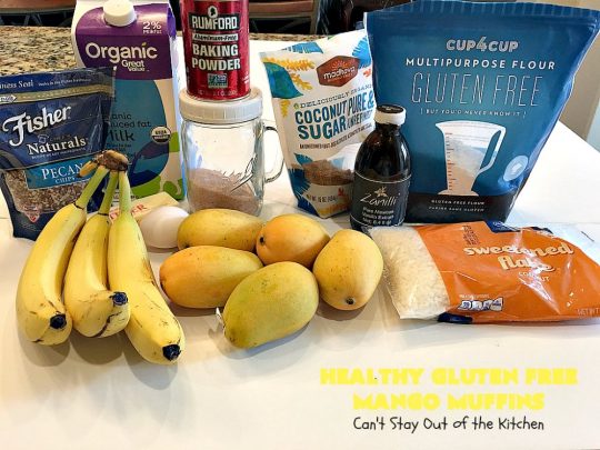 Healthy Gluten Free Mango Muffins | Can't Stay Out of the Kitchen | these amazing #mango #muffins use #glutenfree flour & coconut sugar. They're a fantastic alternative to regular muffins. Great for a #holiday #breakfast like #MothersDay or #FathersDay, too.