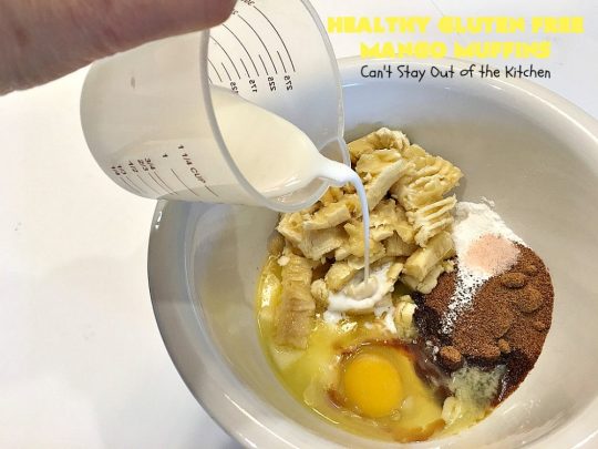 Healthy Gluten Free Mango Muffins | Can't Stay Out of the Kitchen | these amazing #mango #muffins use #glutenfree flour & coconut sugar. They're a fantastic alternative to regular muffins. Great for a #holiday #breakfast like #MothersDay or #FathersDay, too.
