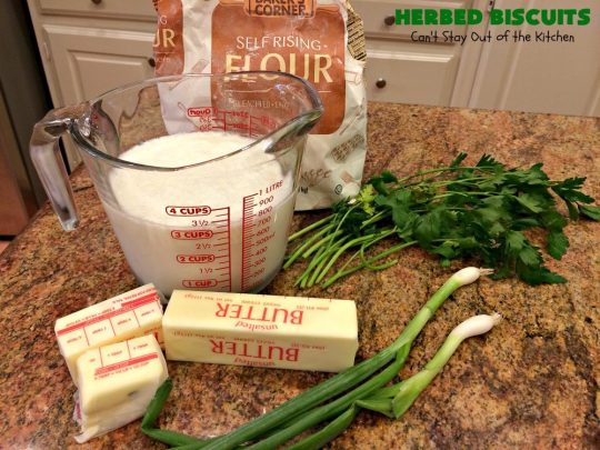 Herbed Biscuits | Can't Stay Out of the Kitchen | these homemade #biscuits puff up big and beautiful. With the addition of fresh herbs they are absolutely scrumptious. Perfect side dish for company, family or #holiday meals like #FathersDay. #bread #HerbedBiscuits