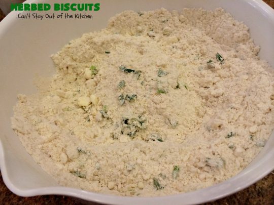 Herbed Biscuits | Can't Stay Out of the Kitchen | these homemade #biscuits puff up big and beautiful. With the addition of fresh herbs they are absolutely scrumptious. Perfect side dish for company, family or #holiday meals like #FathersDay. #bread #HerbedBiscuits