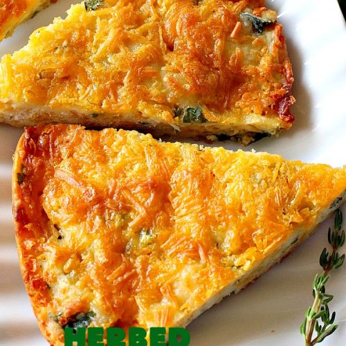 Herbed Cheese Bread | Can't Stay Out of the Kitchen | this quick & easy #bread #recipe is so delicious with a bowl of hot #soup now that fall is here. It's also terrific for dipping. #cheddarcheese