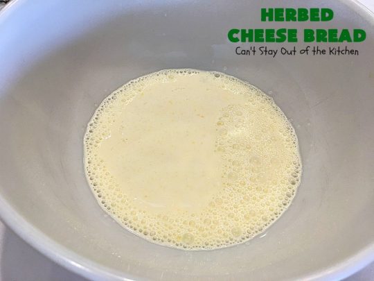 Herbed Cheese Bread | Can't Stay Out of the Kitchen | this quick & easy #bread #recipe is so delicious with a bowl of hot #soup now that fall is here. It's also terrific for dipping. #cheddarcheese