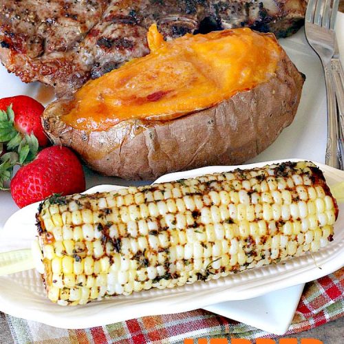 Herbed Corn | Can't Stay Out of the Kitchen | this easy & delicious #cornonthecob #recipe is wonderful for backyard barbecues, potlucks or weekend dinners when you're grilling out. #corn #glutenfree