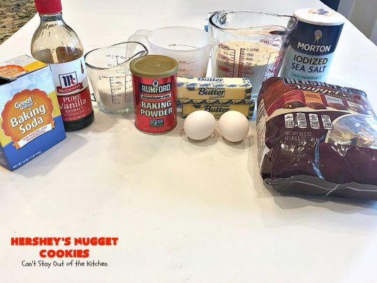 Hershey's Nugget Cookies | Can't Stay Out of the Kitchen | these spectacular #cookies use #MrsFields #chocolate chip cookie recipe plus #HersheysNuggets instead of chocolate chips. They are divine! #dessert