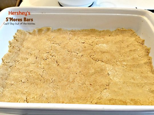 Hershey's S'Mores Bars | Can't Stay Out of the Kitchen | these outrageous #brownies are one of the most sensational, decadent #desserts you'll ever eat! We gorge ourselves on these! #chocolate #marshmallowcreme #Hershey'schocolatebars