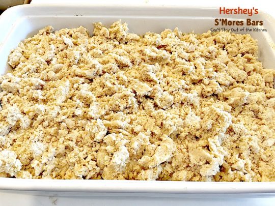 Hershey's S'Mores Bars | Can't Stay Out of the Kitchen | these outrageous #brownies are one of the most sensational, decadent #desserts you'll ever eat! We gorge ourselves on these! #chocolate #marshmallowcreme #Hershey'schocolatebars