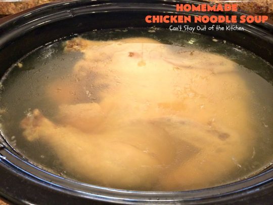 Homemade Chicken Noodle Soup | Can't Stay Out of the Kitchen | this fantastic #chicken #soup is good for what ails ya! It's so easy and delicious & the perfect comfort food for fall. #chickennoodlesoup #chickensoup #noodles 