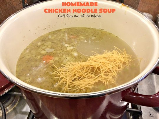 Homemade Chicken Noodle Soup | Can't Stay Out of the Kitchen | this fantastic #chicken #soup is good for what ails ya! It's so easy and delicious & the perfect comfort food for fall. #chickennoodlesoup #chickensoup #noodles 