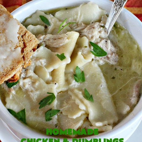 Homemade Chicken and Dumplings | Can't Stay Out of the Kitchen | My Mom's #chickenanddumplings #recipe can't be beat! This fantastic #soup is perfect comfort food for fall. #chicken #dumplings #noodles