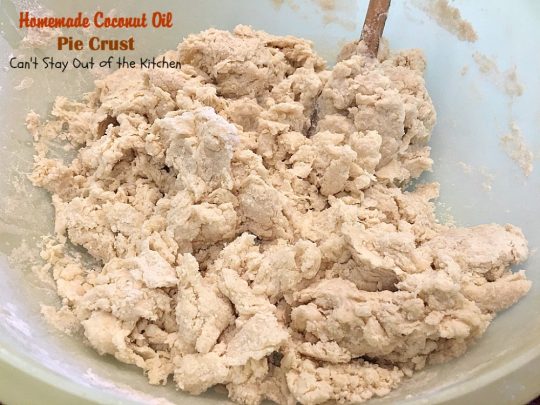Homemade Coconut Oil Pie Crust | Can't Stay Out of the Kitchen | delicious, flaky homemade #piecrust recipe without using shortening. #CoconutOil is a great alternative. Includes step-by-step pictures. #pie