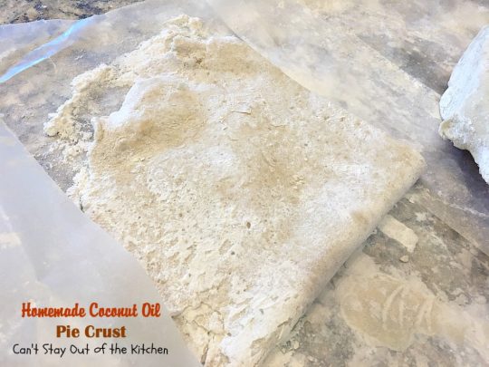 Homemade Coconut Oil Pie Crust | Can't Stay Out of the Kitchen | delicious, flaky homemade #piecrust recipe without using shortening. #CoconutOil is a great alternative. Includes step-by-step pictures. #pie