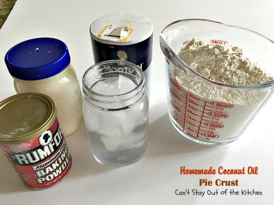Homemade Coconut Oil Pie Crust | Can't Stay Out of the Kitchen | delicious, flaky homemade #piecrust recipe without using shortening. #CoconutOil is a great alternative. Includes step-by-step pictures. #pie
