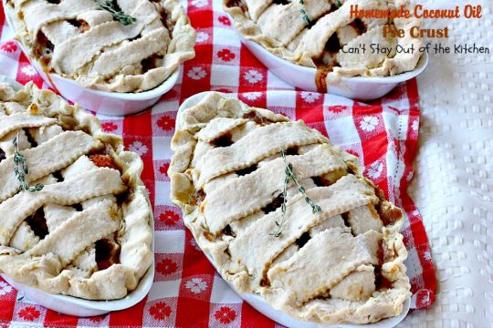 Homemade Coconut Oil Pie Crust | Can't Stay Out of the Kitchen | delicious, flaky homemade #piecrust recipe without using shortening. #CoconutOil is a great alternative. Includes step-by-step pictures. #pie