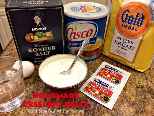 Homemade Crescent Rolls | Can't Stay Out of the Kitchen | these fantastic homemade #dinnerrolls can be made up a week in advance & stored in the refrigerator before baking. That makes them perfect for #holidays like #Thanksgiving or #Christmas. Make the #recipe a few days ahead & then roll out & bake the day you need them! #crescentrolls #bread #rolls #baking #homemadecrescentrolls #homemadedinnerrolls